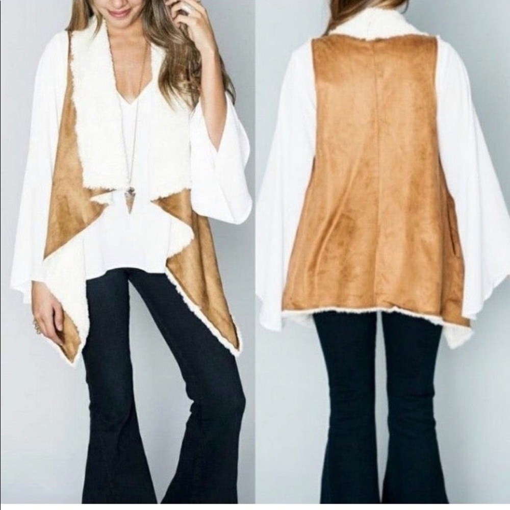 MUMU- vagabond shearling vest SZ M